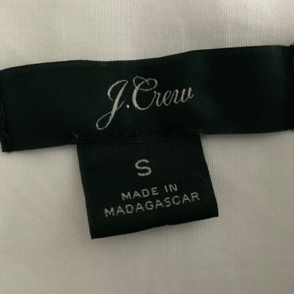 J Crew White Oversized Split Neck Tunic Tie Cuffs SZ S - Picture 7 of 12